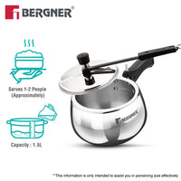 Shouraya TriPly Stainless Steel Inner Lid Belly Pressure Cooker