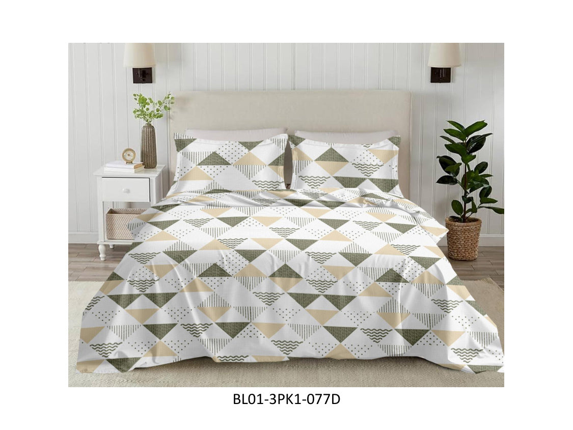 BLISS 180 TC 100%
COTTON KING SIZE DOUBLE BEDSHEET
SET