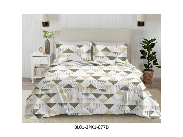BLISS 180 TC 100%
COTTON KING SIZE DOUBLE BEDSHEET
SET