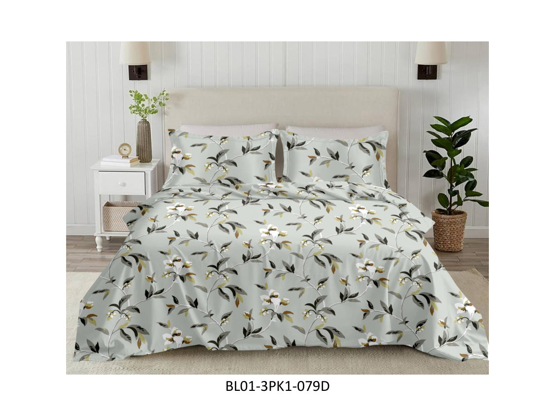 BLISS 180 TC 100%
COTTON KING SIZE DOUBLE BEDSHEET
SET