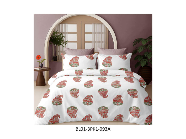 BLISS 180 TC 100%
COTTON KING SIZE DOUBLE BEDSHEET
SET