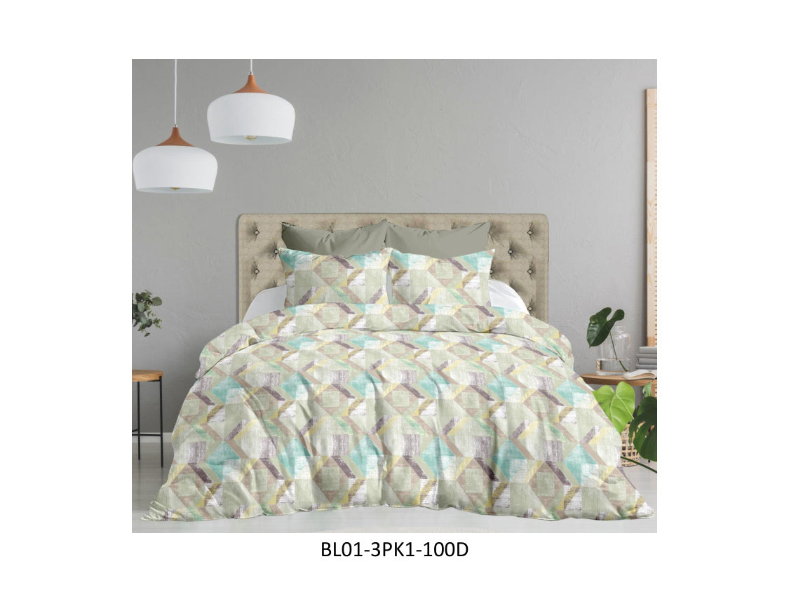 BLISS 180 TC 100%
COTTON KING SIZE DOUBLE BEDSHEET
SET