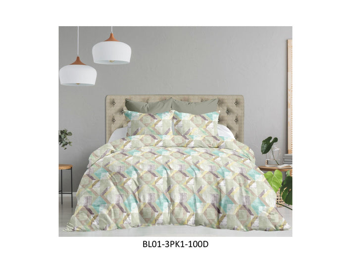 BLISS 180 TC 100%
COTTON KING SIZE DOUBLE BEDSHEET
SET