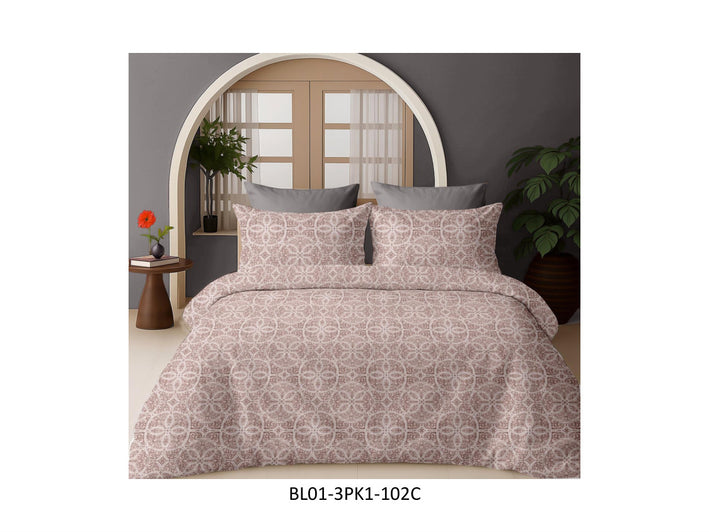 BLISS 180 TC 100%
COTTON KING SIZE DOUBLE BEDSHEET
SET