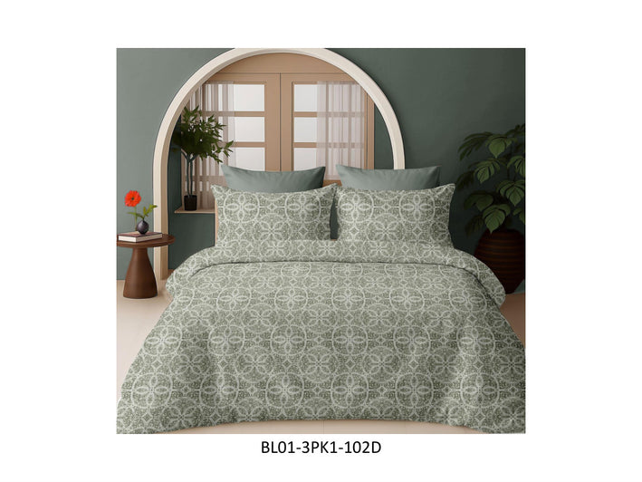 BLISS 180 TC 100%
COTTON KING SIZE DOUBLE BEDSHEET
SET