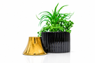 Premium Artificial Flower Metal Pot with Stand Home Decor, Decorative Home Item / Tabletop Statue / Luxury Flower Showpiece for Living Room, Office & Gifting