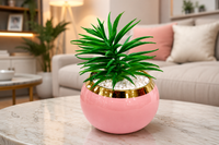Premium Artificial Beautiful Flower Pot Home Decor, Decorative Home Item / Tabletop Statue / Luxury Flower Showpiece for Living Room, Office & Gifting