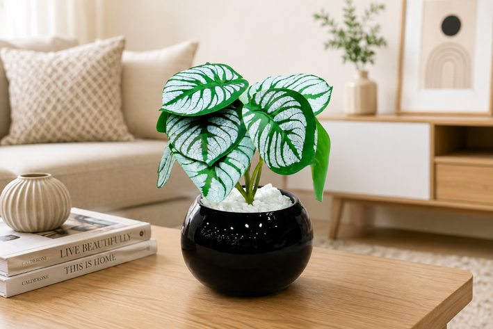 Premium Artificial Showpiece Flower Pot Home Decor, Decorative Home Item / Tabletop Statue / Luxury Flower Showpiece for Living Room, Office & Gifting
