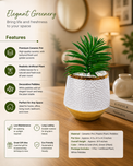 Premium Artificial Decorative Flower Pot Home Decor, Decorative Home Item / Tabletop Statue / Luxury Flower Showpiece for Living Room, Office & Gifting