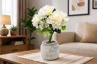 Premium Artificial Beautiful Flower Pot Home Decor, Decorative Home Item / Tabletop Statue / Luxury Flower Showpiece for Living Room, Office & Gifting