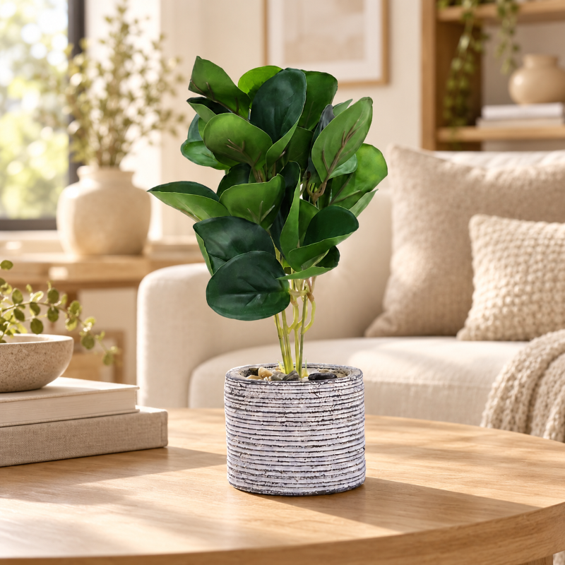 Premium Artificial Graceful Flower Pot Home Decor, Decorative Home Item / Tabletop Statue / Luxury Flower Showpiece for Living Room, Office & Gifting