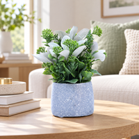 Premium Artificial Graceful Flower Pot Home Decor, Decorative Home Item / Tabletop Statue / Luxury Flower Showpiece for Living Room, Office & Gifting