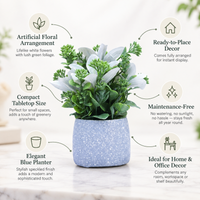Premium Artificial Graceful Flower Pot Home Decor, Decorative Home Item / Tabletop Statue / Luxury Flower Showpiece for Living Room, Office & Gifting