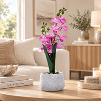 Premium rtificial Graceful Flower Pot Home Decor, Decorative Home Item / Tabletop Statue / Luxury Flower Showpiece for Living Room, Office & Gifting