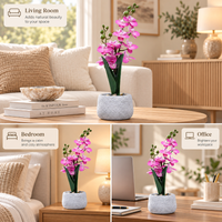 Premium rtificial Graceful Flower Pot Home Decor, Decorative Home Item / Tabletop Statue / Luxury Flower Showpiece for Living Room, Office & Gifting