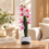 Premium Artificial Graceful Flower Pot Home Decor, Decorative Home Item / Tabletop Statue / Luxury Flower Showpiece for Living Room, Office & Gifting