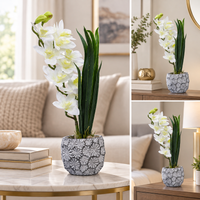 Premium Artificial Graceful Flower Pot Home Decor, Decorative Home Item / Tabletop Statue / Luxury Flower Showpiece for Living Room, Office & Gifting