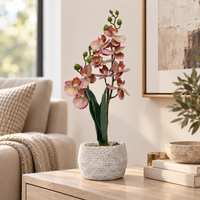 Premium Artificial Graceful Flower Pot Home Decor, Decorative Home Item / Tabletop Statue / Luxury Flower Showpiece for Living Room, Office & Gifting