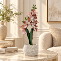 Premium Artificial Graceful Flower Pot Home Decor, Decorative Home Item / Tabletop Statue / Luxury Flower Showpiece for Living Room, Office & Gifting