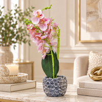 Premium Artificial Graceful Flower Pot Home Decor, Decorative Home Item / Tabletop Statue / Luxury Flower Showpiece for Living Room, Office & Gifting
