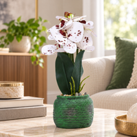 Premium Artificial Graceful Flower Pot Home Decor, Decorative Home Item / Tabletop Statue / Luxury Flower Showpiece for Living Room, Office & Gifting