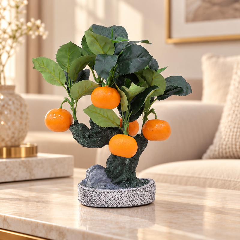 Premium Artificial Beautiful Flower Pot Home Decor, Decorative Home Item / Tabletop Statue / Luxury Flower Showpiece for Living Room, Office & Gifting
