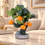 Premium Artificial Beautiful Flower Pot Home Decor, Decorative Home Item / Tabletop Statue / Luxury Flower Showpiece for Living Room, Office & Gifting