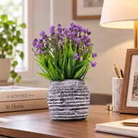 Premium Artificial Stunning Flower Pot Home Decor, Decorative Home Item / Tabletop Statue / Luxury Flower Showpiece for Living Room, Office & Gifting