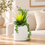 Premium Artificial Beautiful Flower Pot Home Decor, Decorative Home Item / Tabletop Statue / Luxury Flower Showpiece for Living Room, Office & Gifting