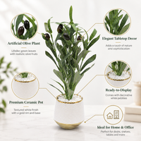Premium Artificial Beautiful Flower Pot Home Decor, Decorative Home Item / Tabletop Statue / Luxury Flower Showpiece for Living Room, Office & Gifting