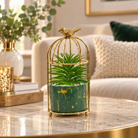 Premium Artificial Beautiful Flower Pot Home Decor, Decorative Home Item / Tabletop Statue / Luxury Flower Showpiece for Living Room, Office & Gifting
