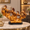 Anupam Premium Running Horses Decorative Showpiece with Natural Wood-Finish Look | Premium Home & Office Décor