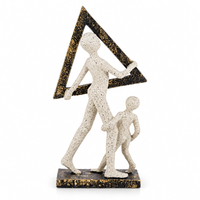 Anupam Premium Parent & Child Journey Showpiece with Antique Triangle Frame | Modern Family Home & Office Décor