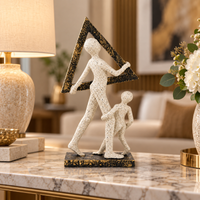 Anupam Premium Parent & Child Journey Showpiece with Antique Triangle Frame | Modern Family Home & Office Décor