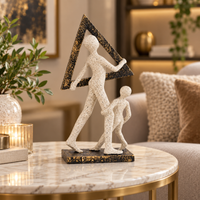 Anupam Premium Parent & Child Journey Showpiece with Antique Triangle Frame | Modern Family Home & Office Décor
