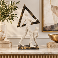Anupam Premium Parent & Child Journey Showpiece with Antique Triangle Frame | Modern Family Home & Office Décor