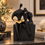 Anupam Premium Abstract Couple Reading Book Showpiece | Black & Gold Modern Home and Office Décor Figurine