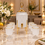 Anupam Antique White & Gold Beverage Dispenser Set with 6 Matching Glasses - Luxurious Home Decor & Glassware