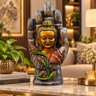 Anupam Premium Buddha in Blessing Hand Decorative Showpiece with Lotus Design | Premium Home & Office Decor