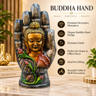 Anupam Premium Buddha in Blessing Hand Decorative Showpiece with Lotus Design | Premium Home & Office Decor