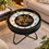 Anupam Luxury Gear Design Table Clock with Metal Stand | Premium Black & Gold Decorative Clock - Floor Clock