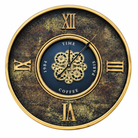 Anupam Luxury Black & Gold Gear Design Wall Clock with Roman Numerals | Premium Decorative Statement Clock