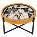 Anupam Pregents Vintage Gear Design Table Clock with Wooden Frame & Metal Stand | Premium Decorative Clock