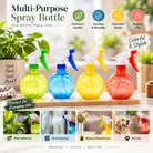 Anupam Pregents Multipurpose Round Trigger Spray Bottles Set – Refillable Plastic Water Sprayer for Plants, Cleaning & Household Use (4Pc. Set)