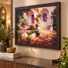 Anupam Blooming Garden Villa Framed Wall Painting – Premium Multicolour Home Decor Artwork, Size - 31 × 23 Inch