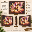 Anupam Blooming Garden Villa Framed Wall Painting – Premium Multicolour Home Decor Artwork, Size - 31 × 23 Inch
