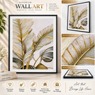 Anupam Premium 3D Embossed Tropical Leaf Metal Frame Painting | Wall Painting Home Decor Gift Items– 20 x 16 Inch