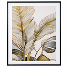 Anupam Premium 3D Embossed Tropical Leaf Metal Frame Painting | Wall Painting Home Decor Gift Items– 20 x 16 Inch