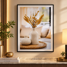 Anupam Pregents Premium 3D Embossed Golden Botanical Vase Metal Framed Painting | Wall Paintings for Home Decor Gift Items– 28 x 20 Inch