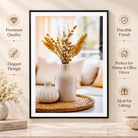 Anupam Pregents Premium 3D Embossed Golden Botanical Vase Metal Framed Painting | Wall Paintings for Home Decor Gift Items– 28 x 20 Inch